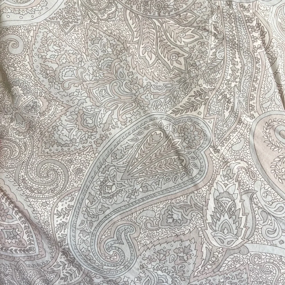 Ralph Lauren Queen Sheets 2Pc Sheet Set Gray Lavender Blue Paisley Cottage Chic